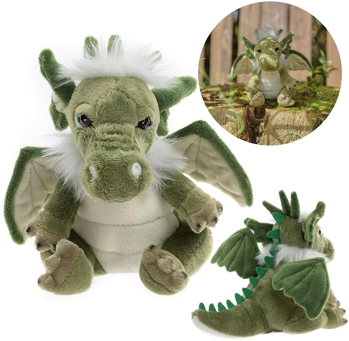 Charlie Bears Signalen draak mascotte, uit de Knuffel Welpen serie, klein pluche ideaal voor babys, 13cm