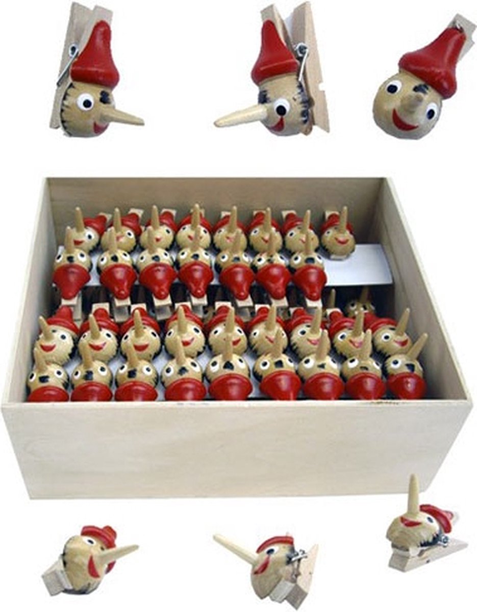 72x Knijpers pinokkio