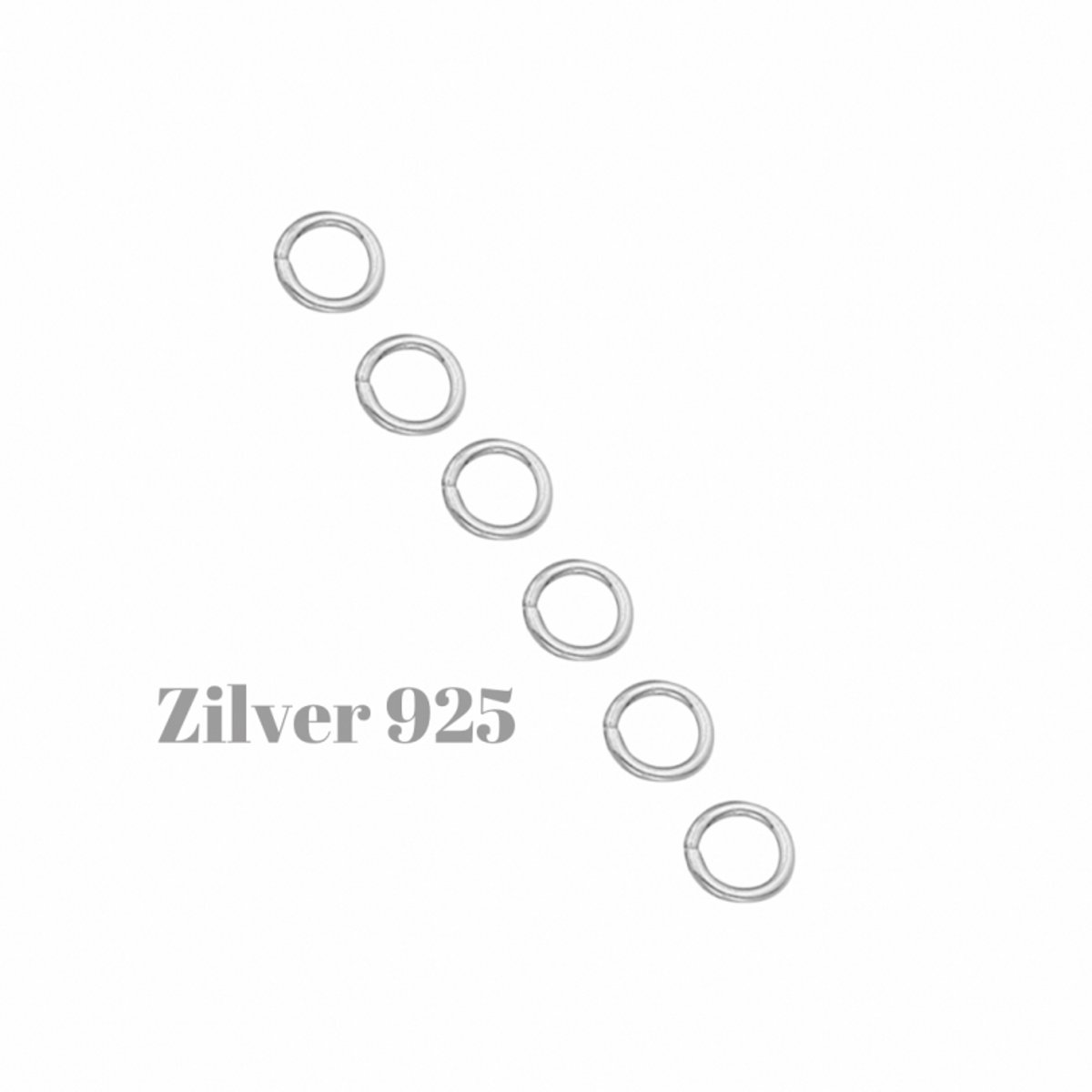 6 stuks- Sieraden oogjes- Zilver 925 - Sieraden maken-5 mm - Charme Bijoux