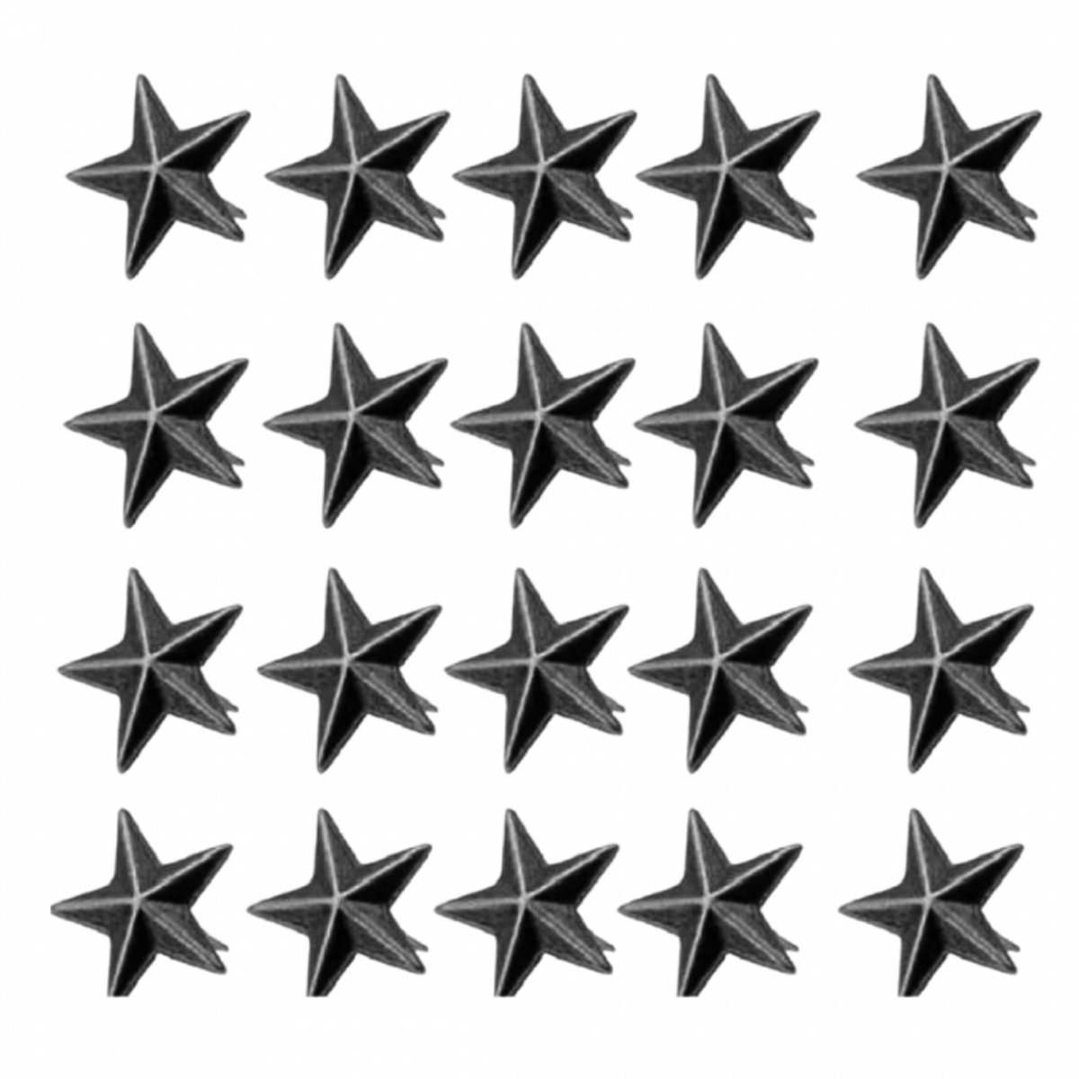 75 Kleding studs-Ster-Gun Zwart-10 mm - Charme Bijoux