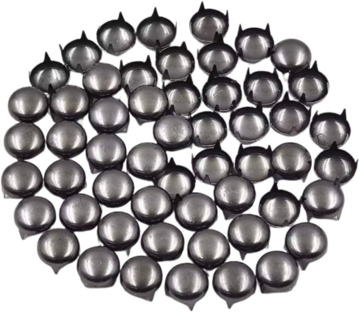 80-Kleding studs-Rond-Gun black-10 mm - Charme Bijoux
