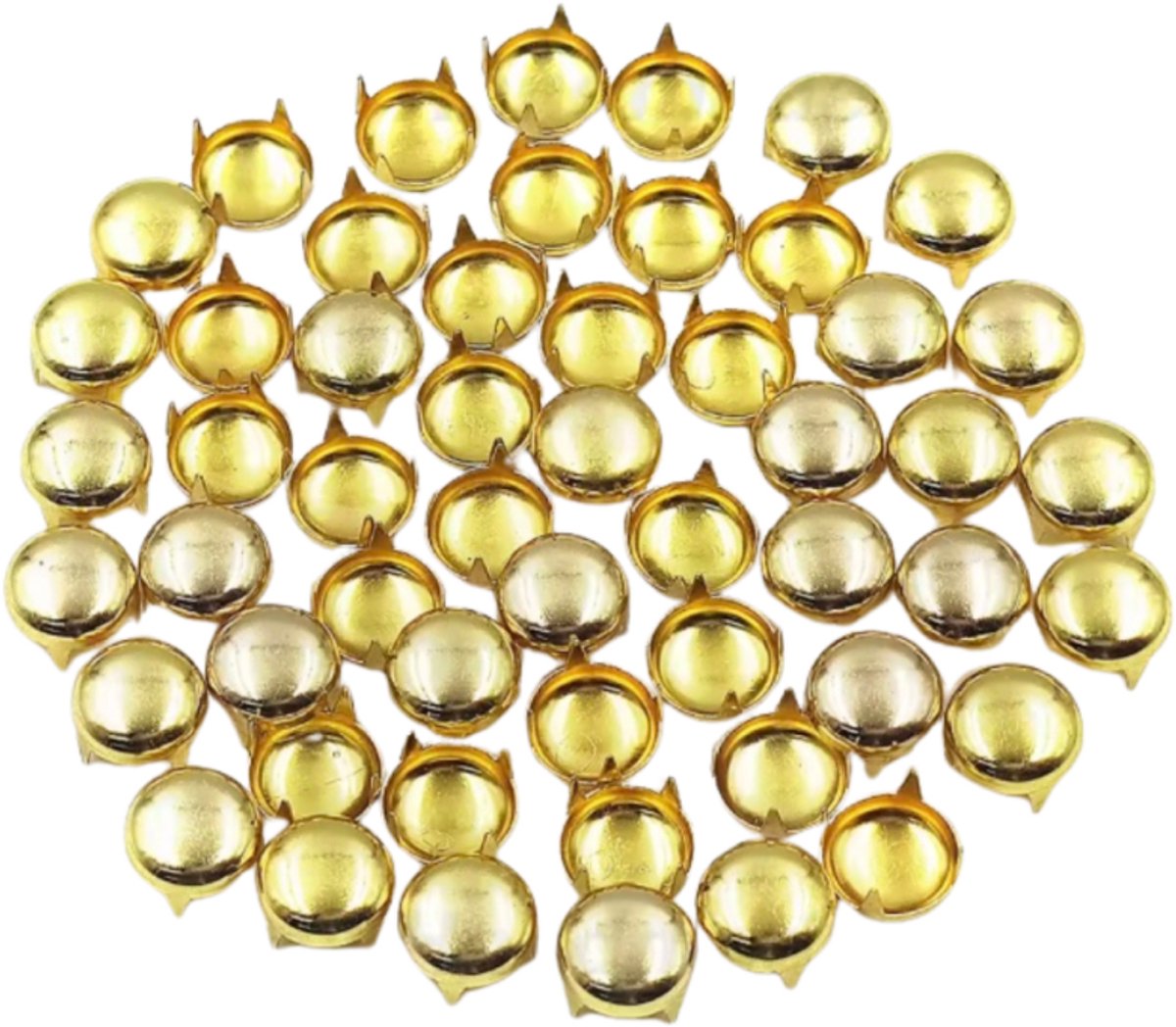 80 kleding studs 10 mm- rond- goudkleurig - Charme Bijoux