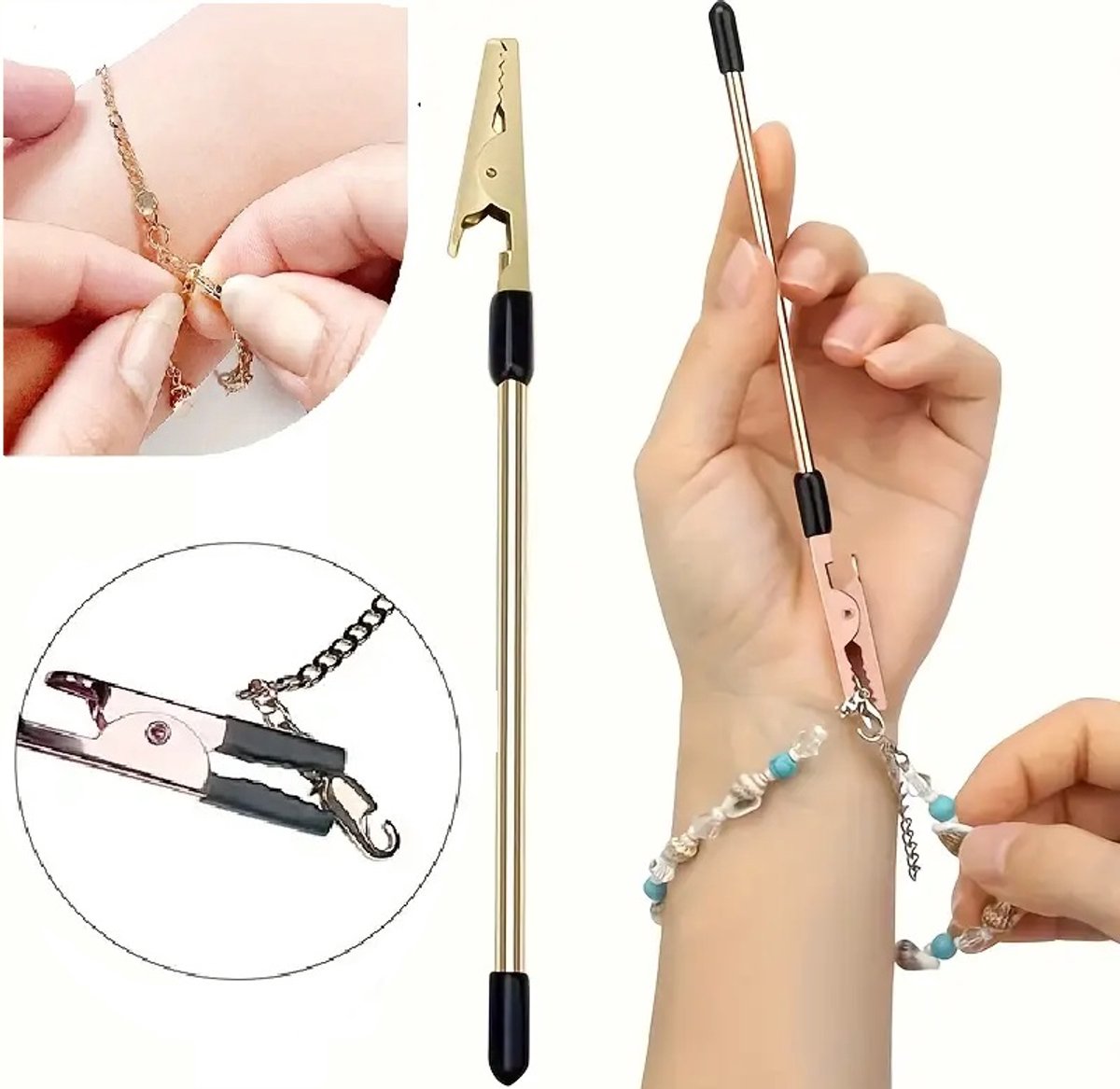 Armband Sluithulp I Hulpmiddel Bij Het Zelf Sluiten Van Armband I Sieradenhulp I Armband Hulpmiddel I Goud