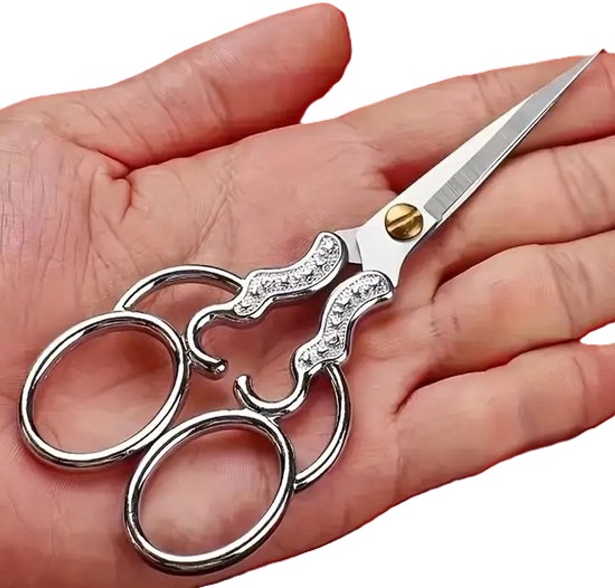 Luxe RVS Vintage Schaar I Draadschaar I Naaischaar I Borduurschaar I Knutselen I Draadschaar I Zilver