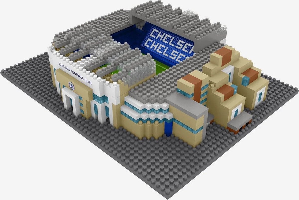 Chelsea FC - 3D Mini BRXLZ miniatuur stadion - Stamford Bridge - 18x13x8 centimeter