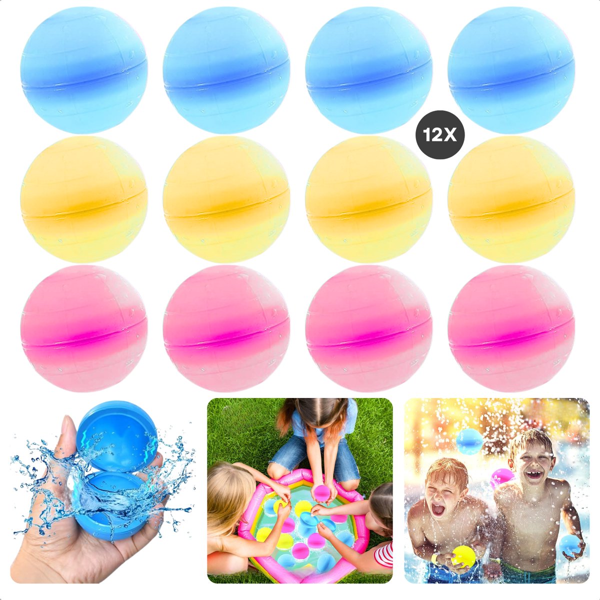 Cheqo® Herbruikbare Waterballonnen - Waterbal - Waterballon - Waterballen Set - Zwembadspeelgoed Voor Kinderen - Zwembad Speelgoed - Waterspeelgoed