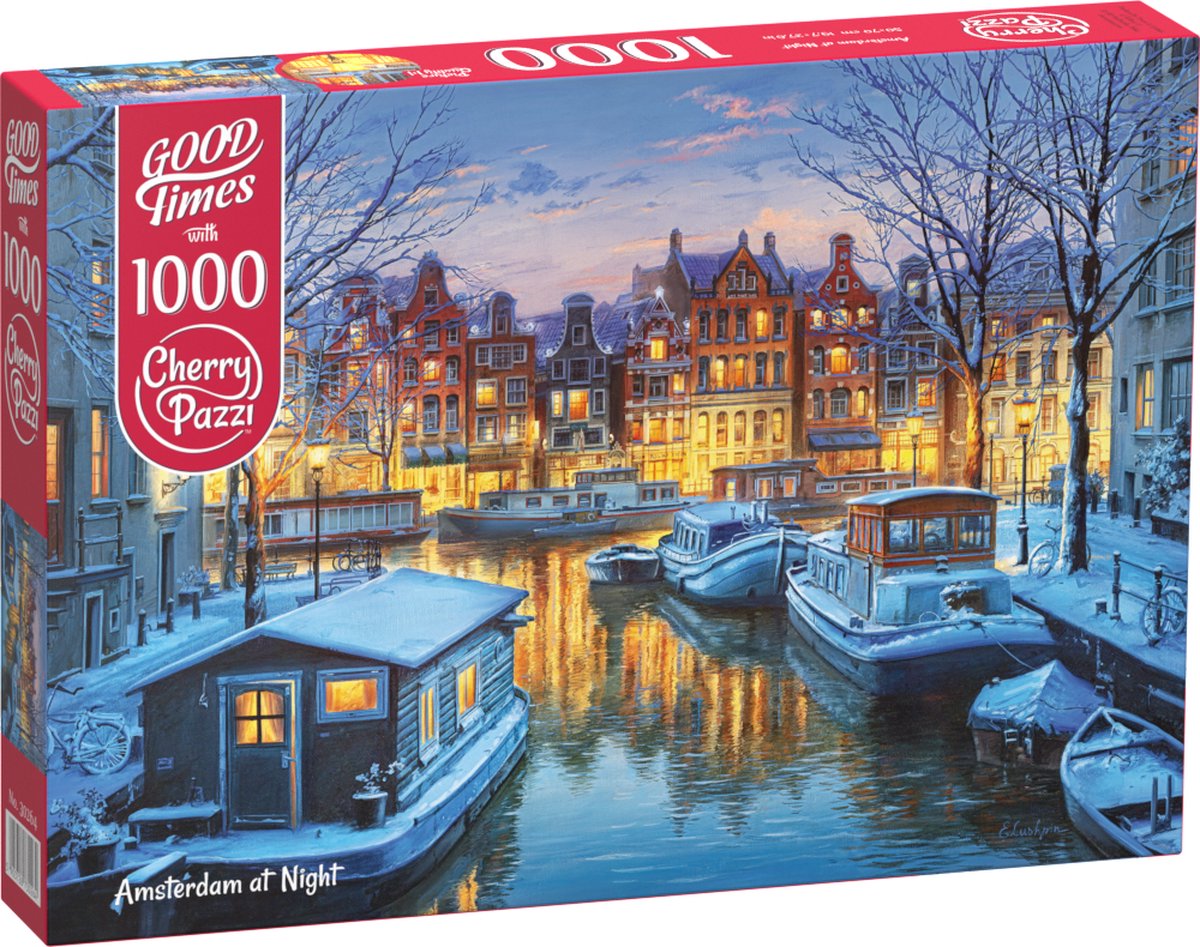 Amsterdam at Night Puzzel 1000 Stukjes