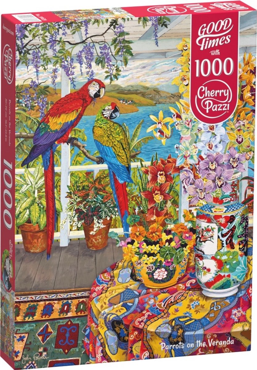 Parrots on the Veranda Puzzel 1000 Stukjes