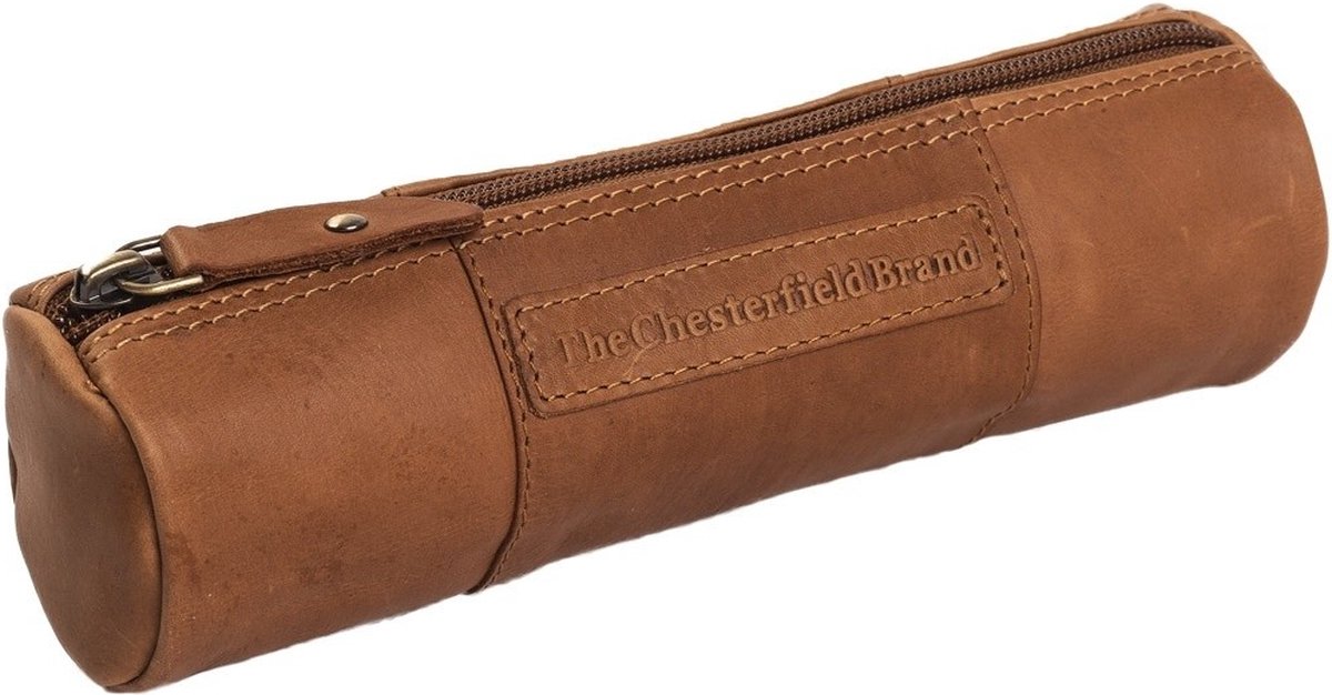 Chesterfield Leren Pen Etui Cognac