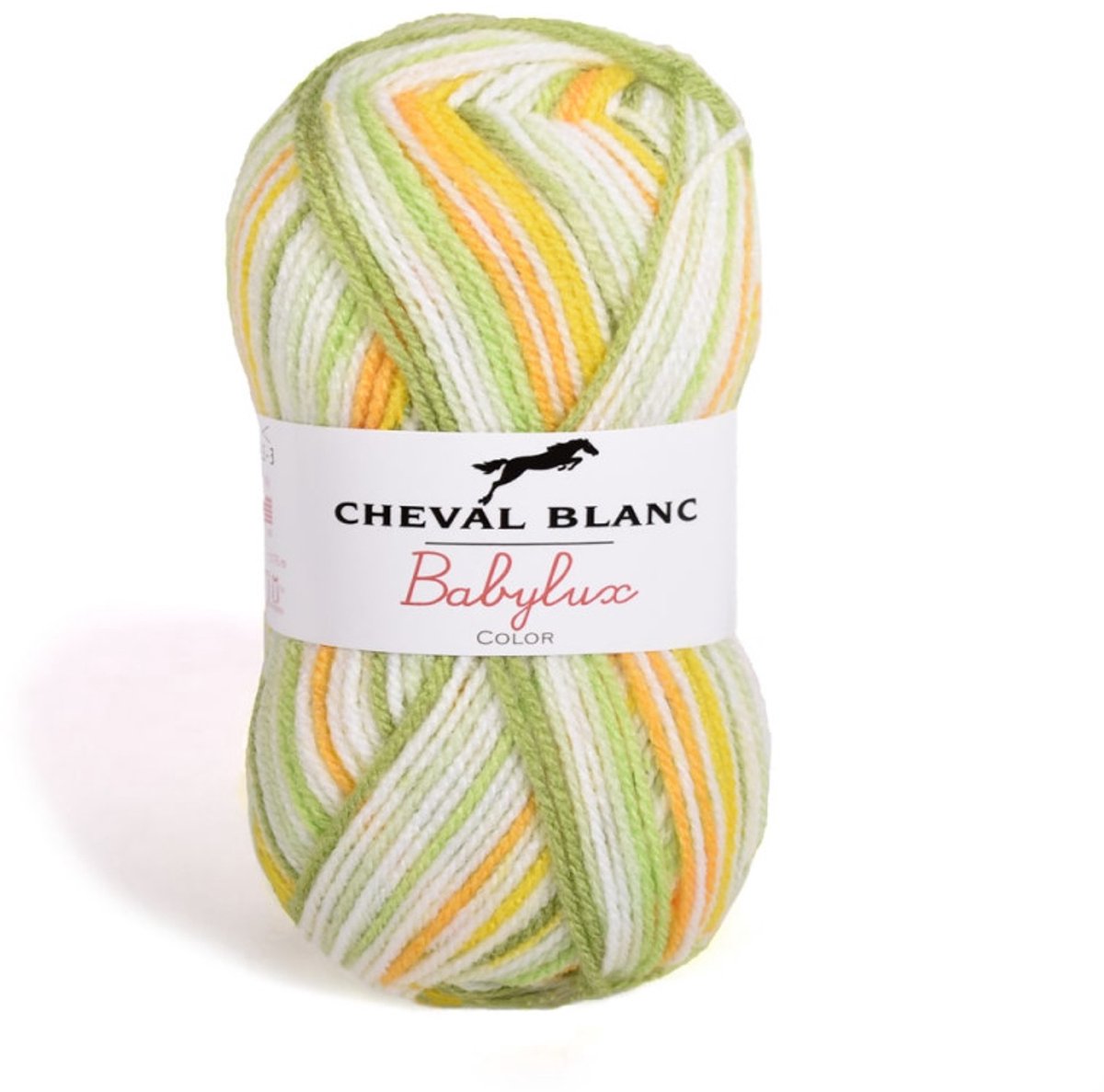 Babylux groen wit oranje geel (412) dun acryl garen voor haken of breien - 50 grams met 165meter - haakgaren - breigaren