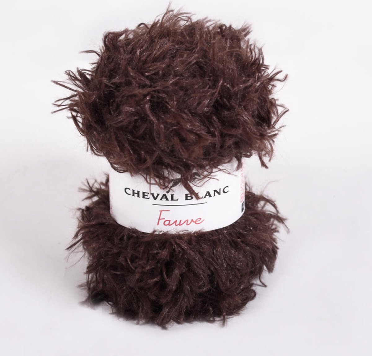Cheval Blanc Fauve 042 donkerbruin - 50 grams - 3 bollen Super zacht harig garen
