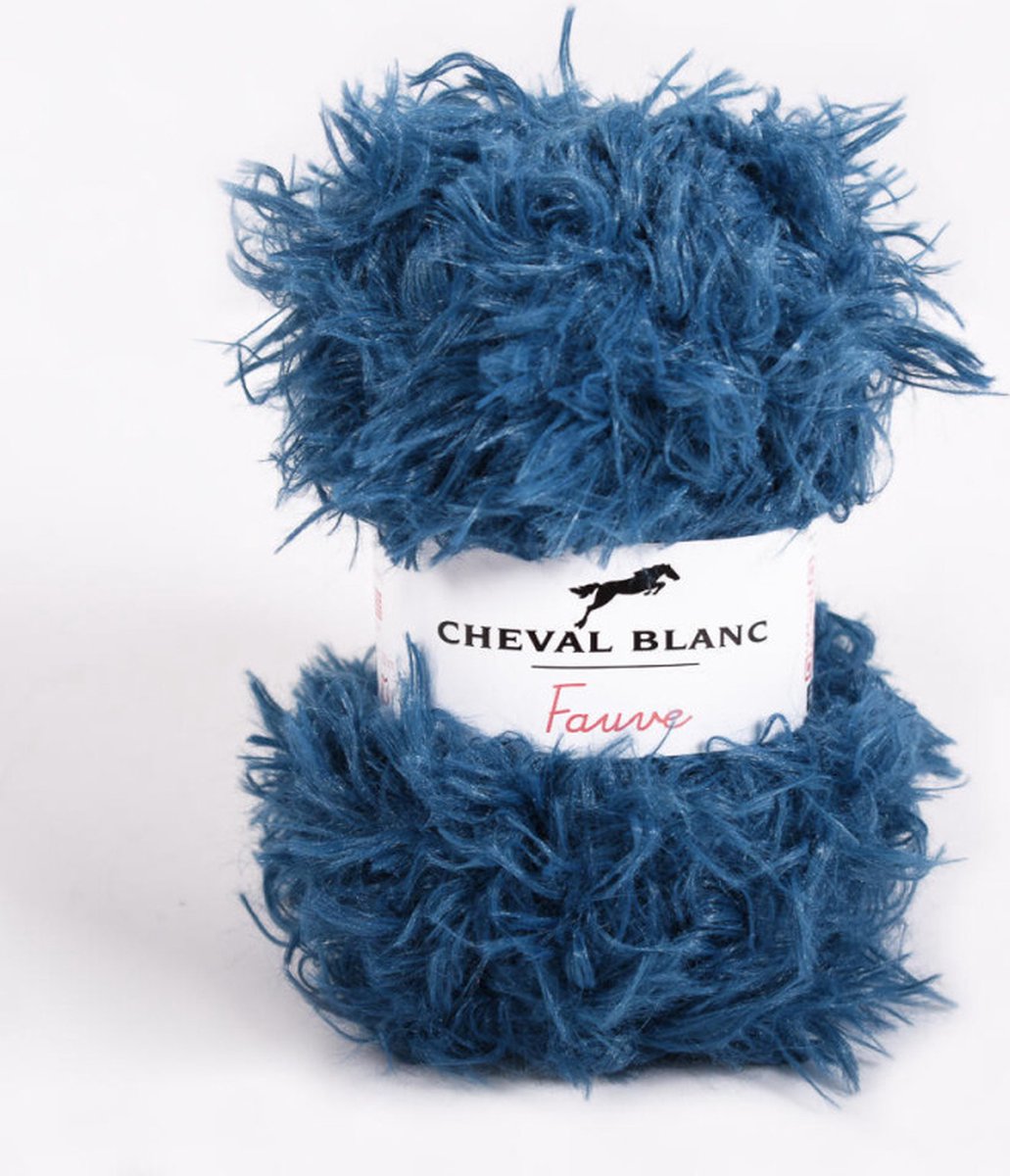 Cheval Blanc Fauve 272 turquoise - 50 gram - 3 bollen Super zacht harig garen