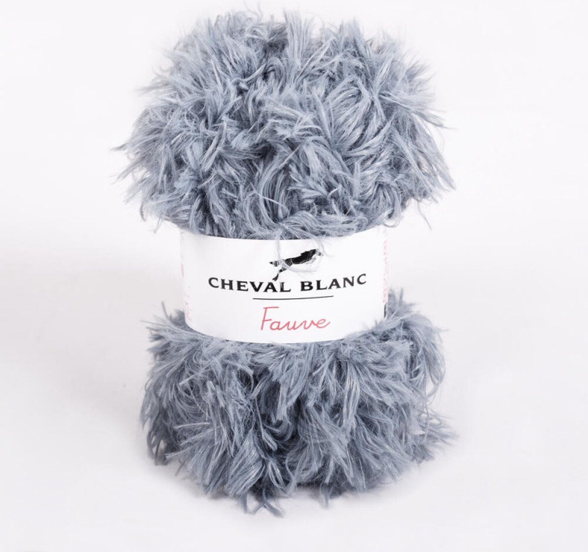 Cheval Blanc Fauve 307 blauw grijs - 50 grams - 3 bollen Super zacht harig garen