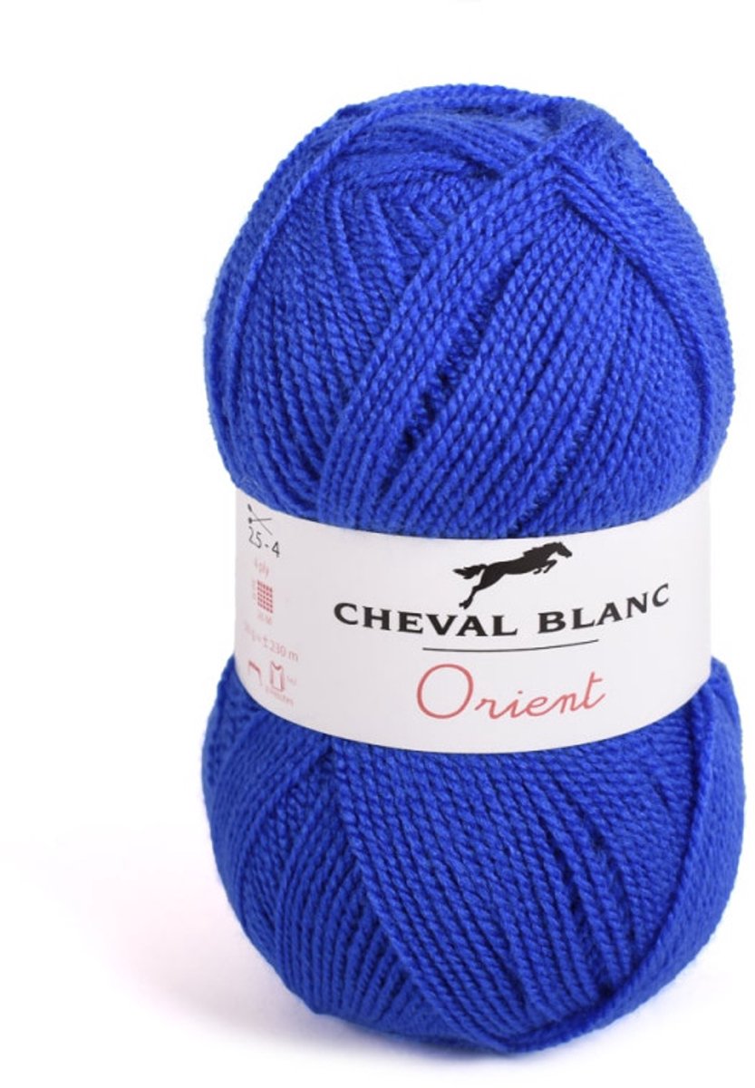Orient Dun Acrylgaren - 5 bollen van 50 gram - Indigo, helder blauw - pendikte 2,5/3 mm.
