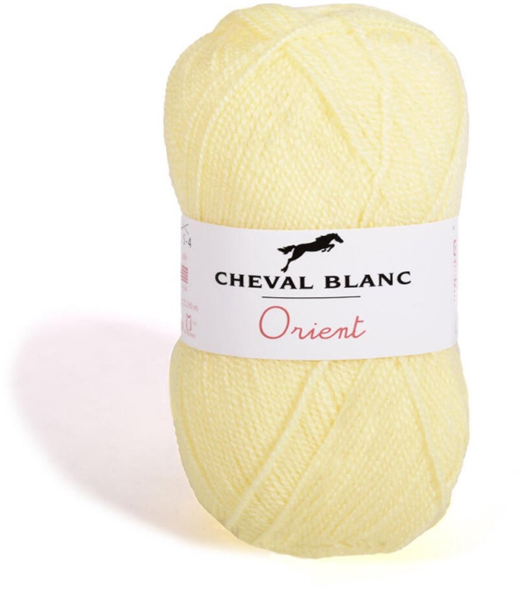 Orient Dun Acrylgaren - 5 bollen van 50 gram - Licht geel (097) - pendikte 2,5/3 mm.