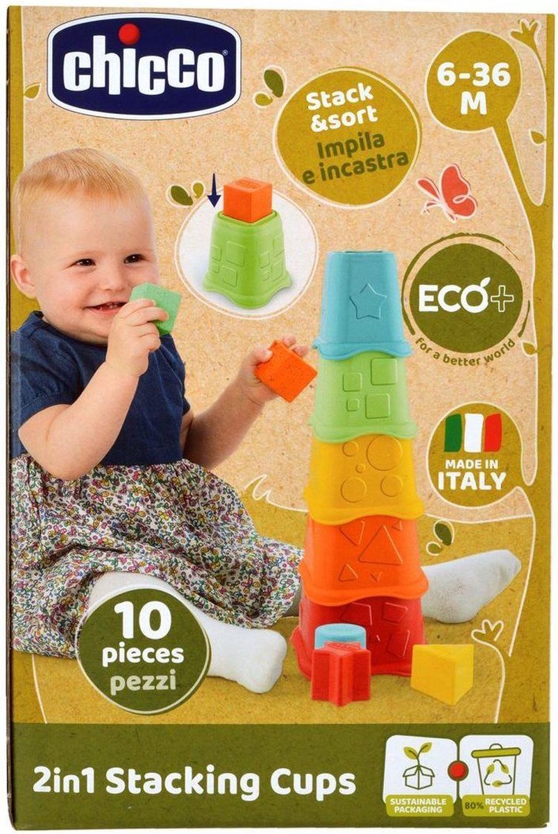   2 in 1 Stapelbekers ECO+ gemaakt van 80% gerecycled plastic!