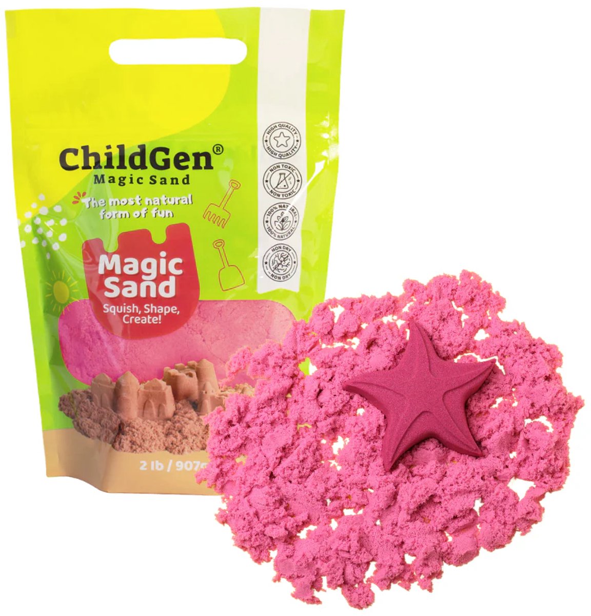  - Magic Sand - zand - Refill pack - 907 gram - roze - sensory play - speelzand - 100% natuurlijk