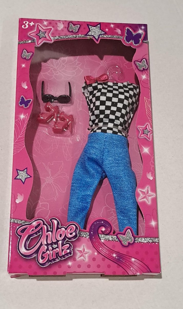 Chloe Girlz Poppenkleding Broekpak met Spijkerbroek