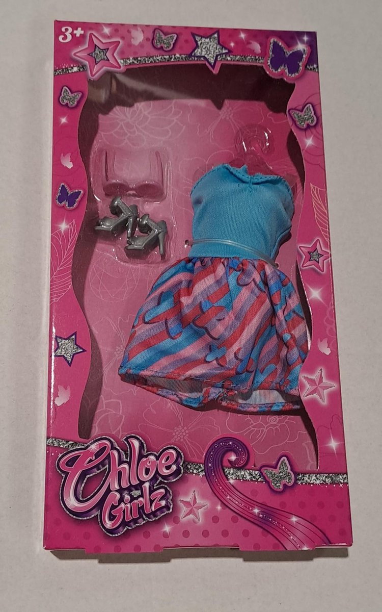Chloe Girlz Poppenkleding Zomerjurkje Vlinder