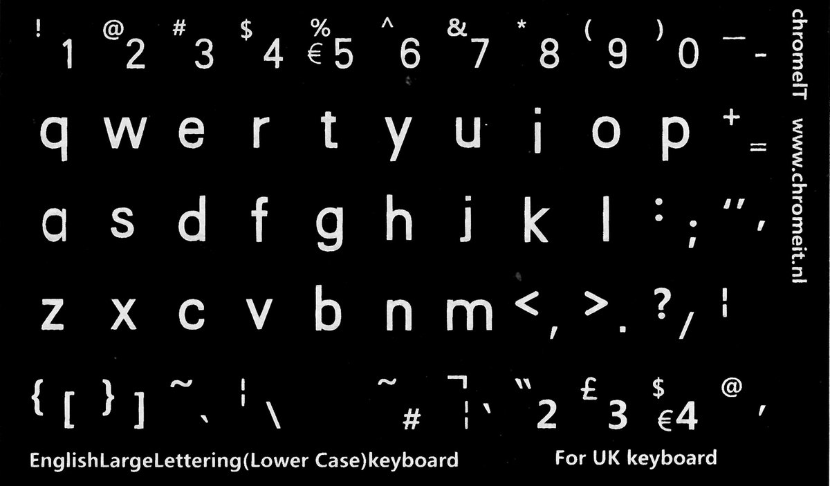 QWERTY Keyboard stickers kleine letters (o.a. Educatief gebruik)