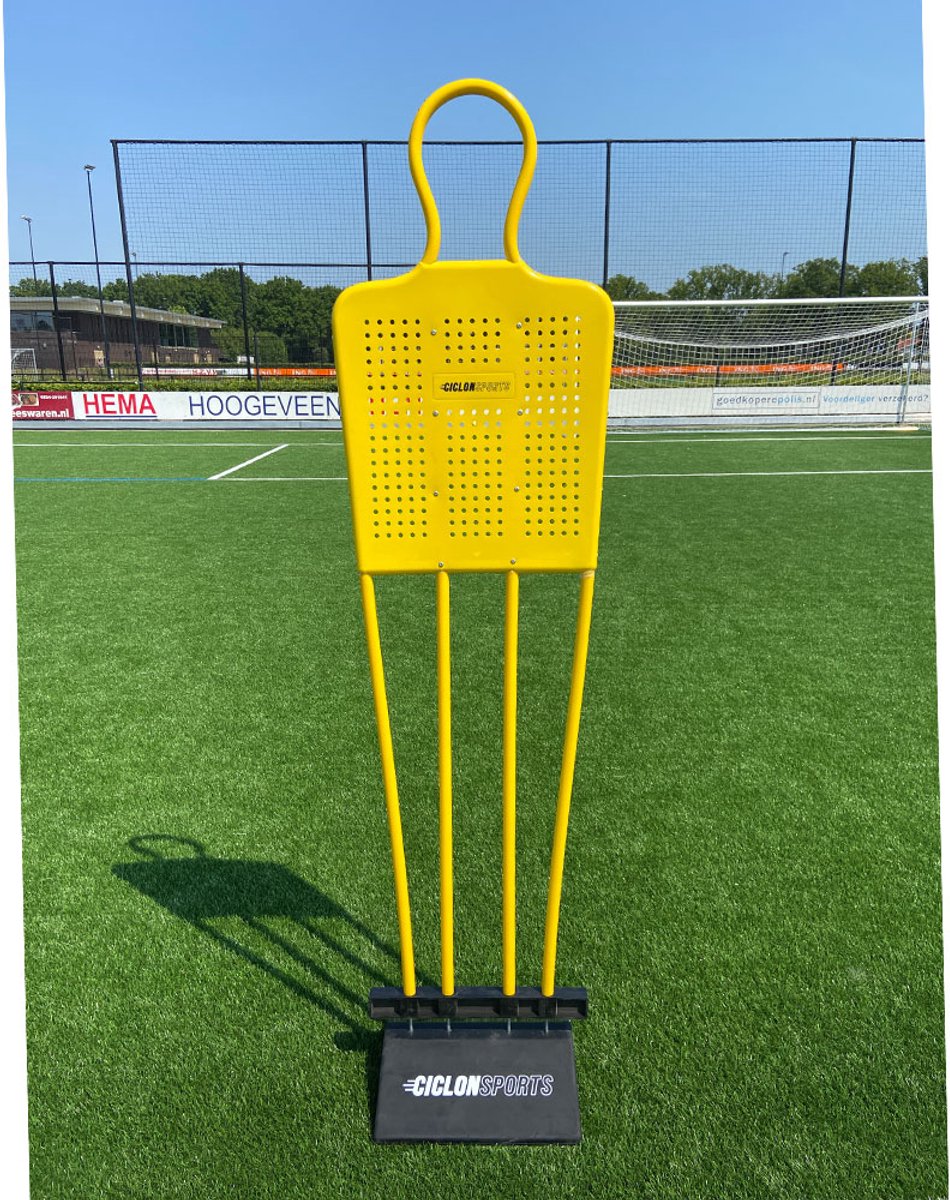 Ciclón Sports vrije trappen pop - Set van 4 vrije trap poppen met rubberen standaard - Kunstgras en natuurgras - 160 cm