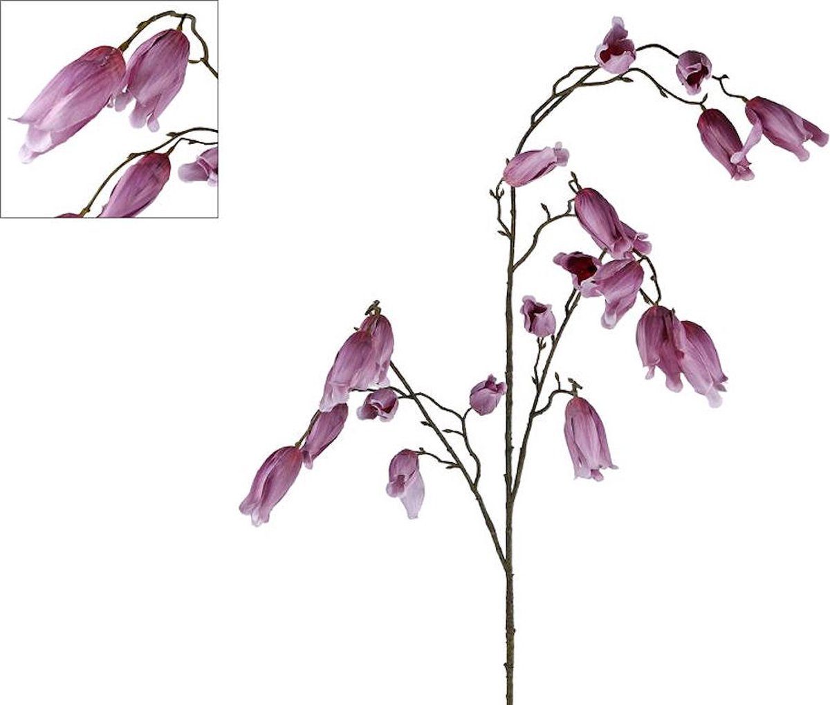 Kunstbloem Fritillaria lila zijde decoratie 128cm multicolor.