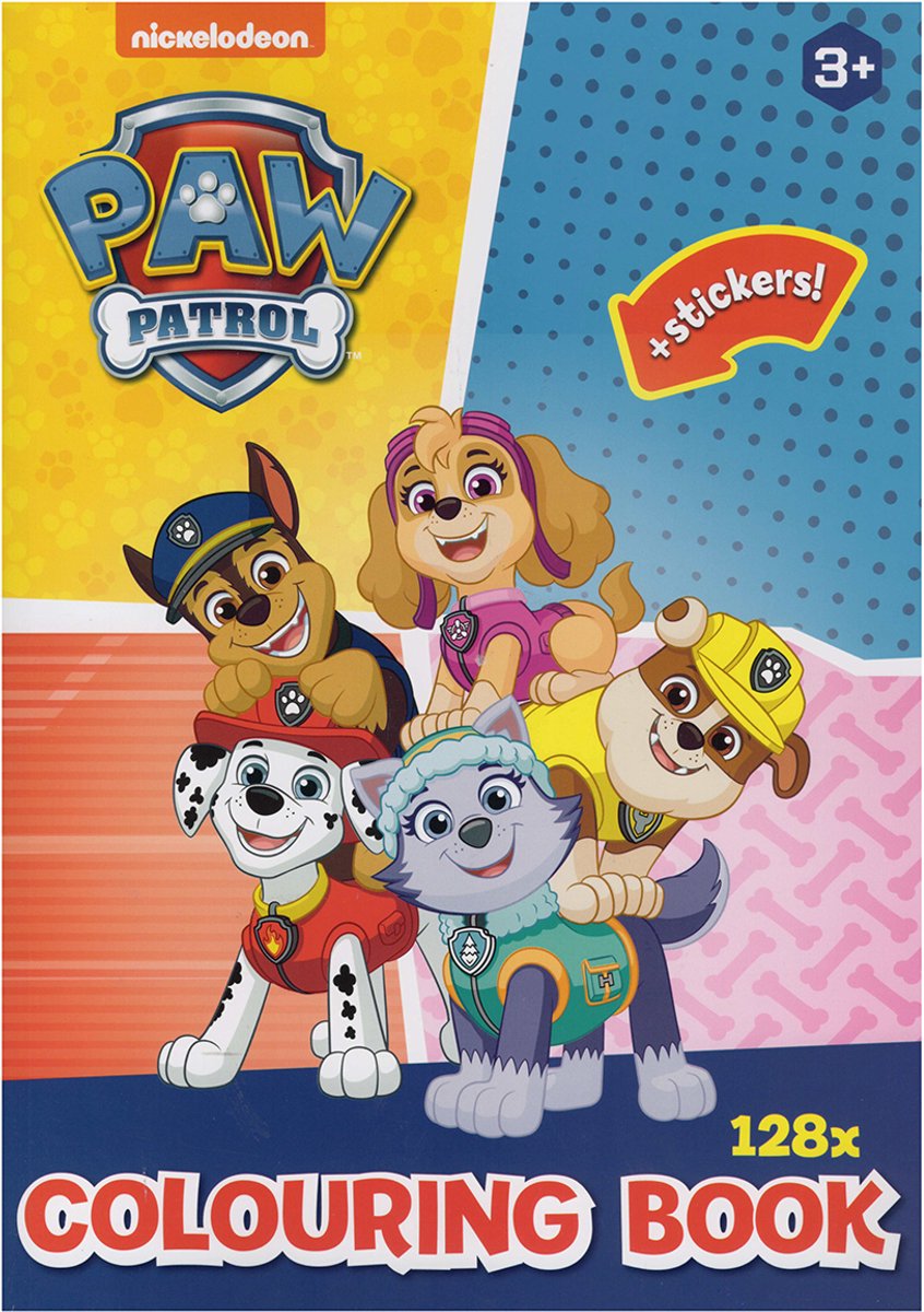 Paw Patrol kleurboek en activiteitenboek 128 paginas voor kinderen.