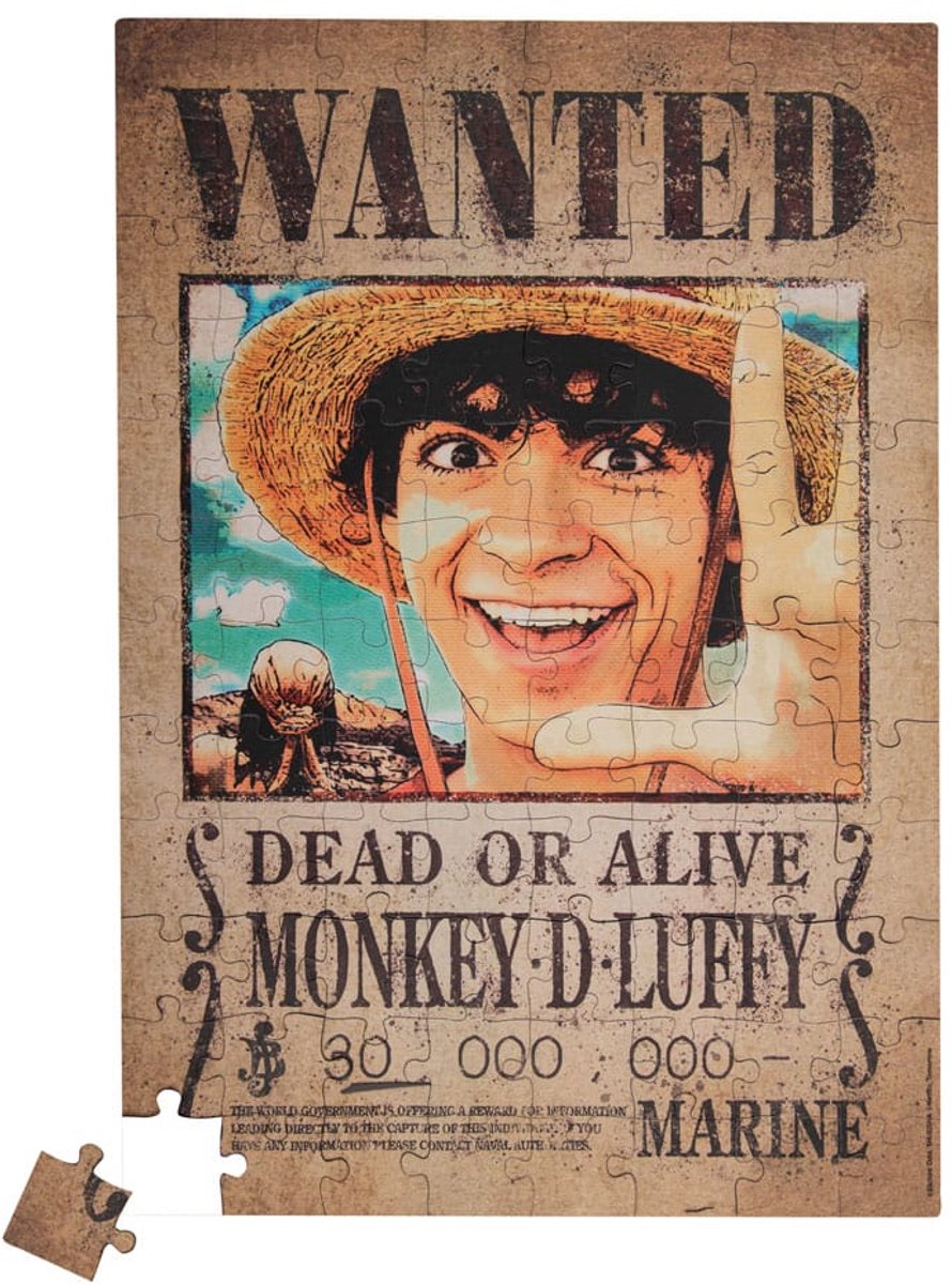 Cinereplicas One Piece Magnetic Puzzle Wanted Luffy Puzzles