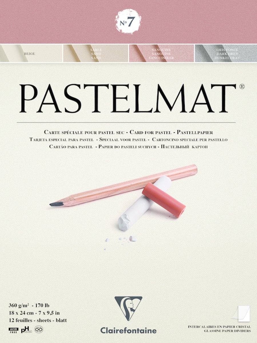 Pastelmat blok no.7 assorti 18 x 24 cm