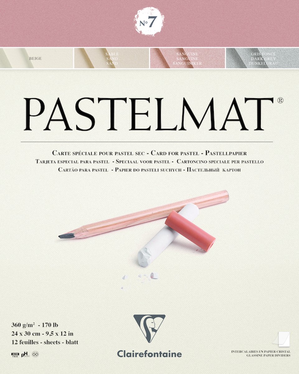 Pastelmat blok no.7 assorti 24 x 30 cm