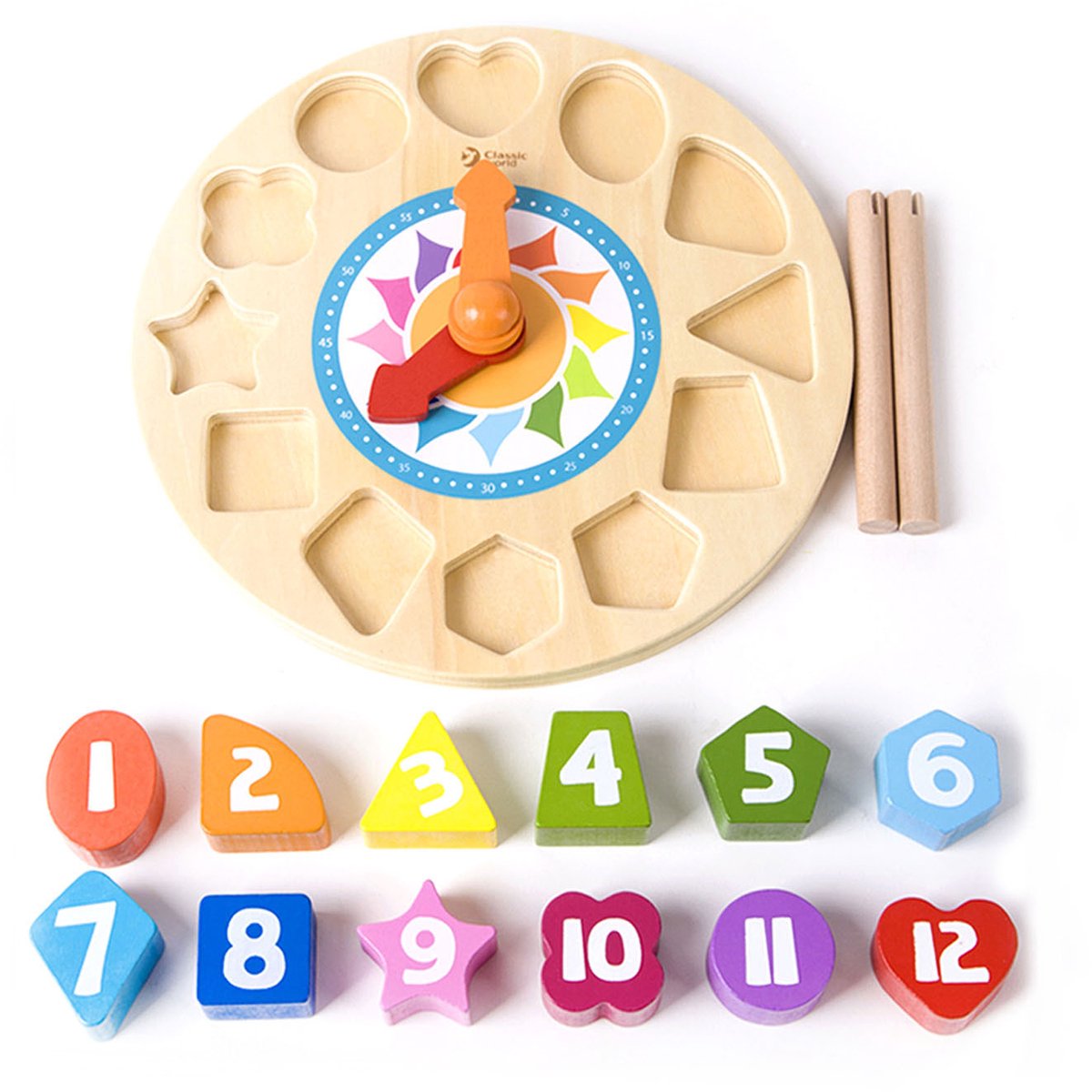   Houten   met Vormen Tic-Tac, 15dlg.