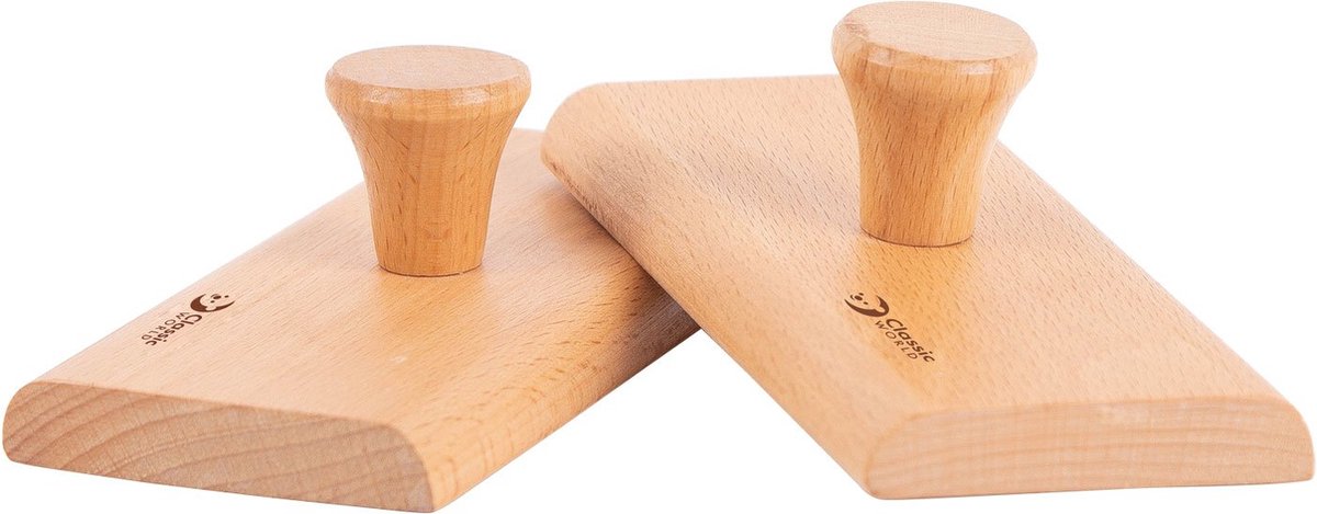 Classic World houten percussie zandblokken - muziekinstrument voor kinderen.