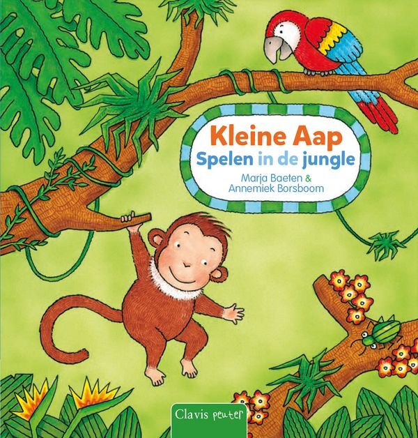 Kleine aap spelen in de jungle