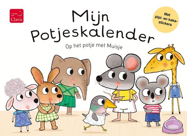 Muisje mijn potjeskalender op het potje met muisje