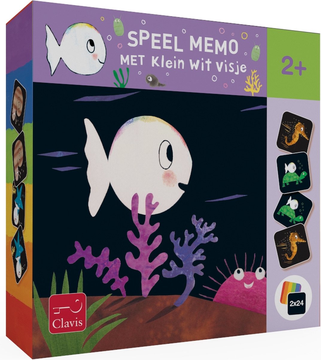 Speel memo met Klein wit visje