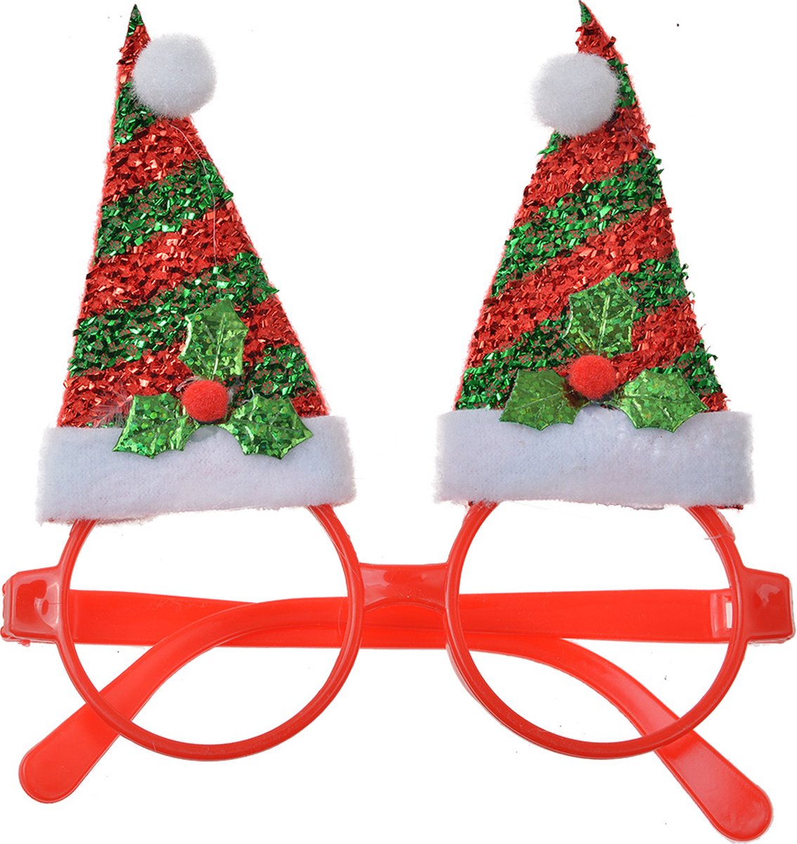 Clayre & Eef Kerstbril 13x3x15 cm Rood Kunststof