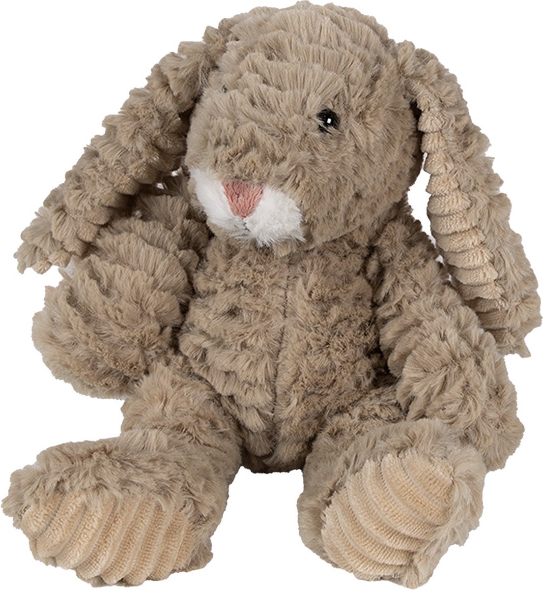 Clayre & Eef Knuffel Konijn 21 cm Bruin Pluche