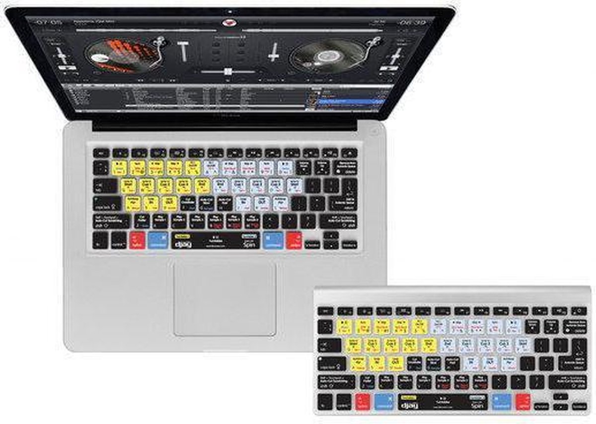 djay V4 QWERTY Keyboard Cover voor MacBook, Air & Pro