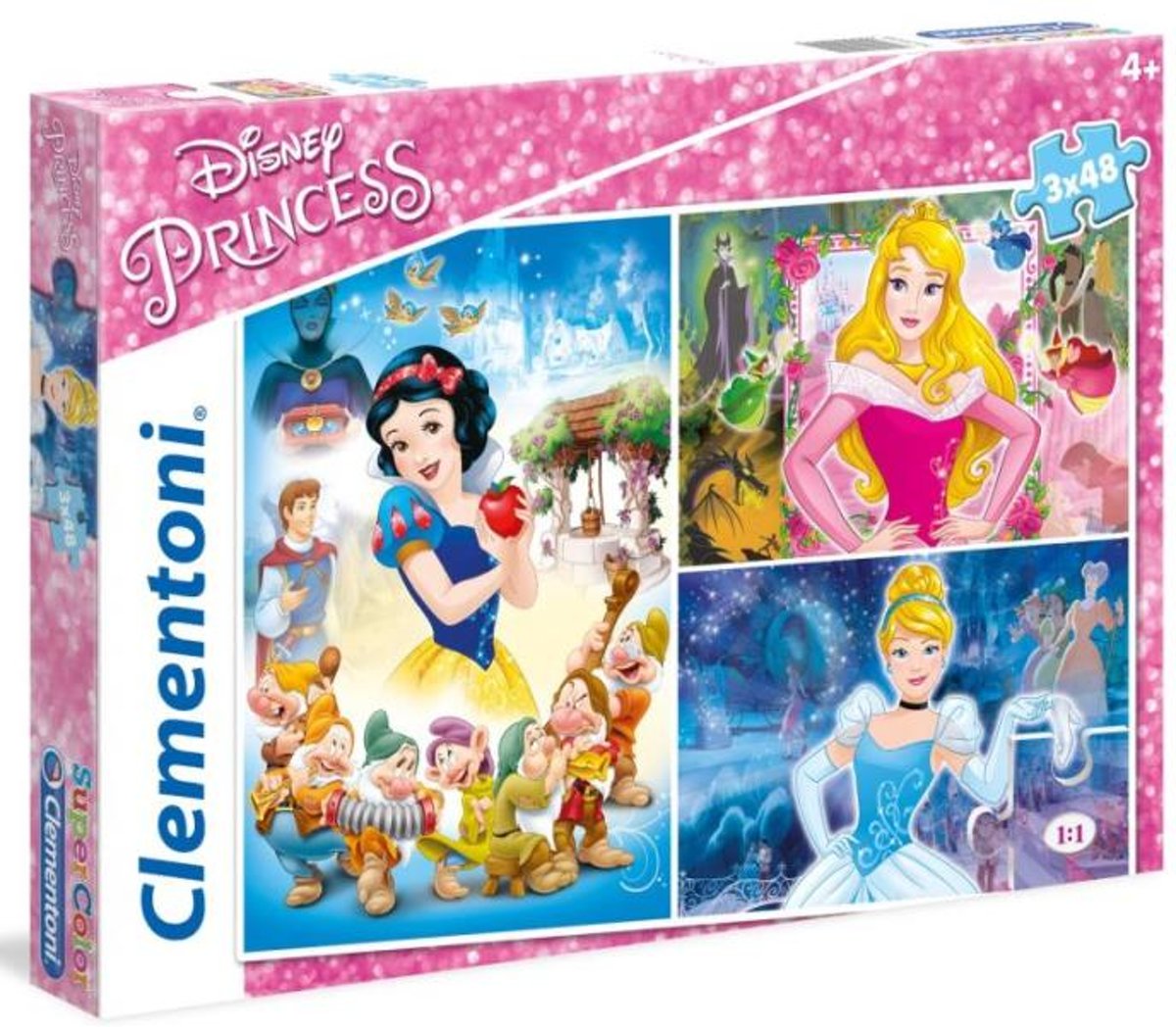 Puzzel 3x48 stukjes Disney Princess
