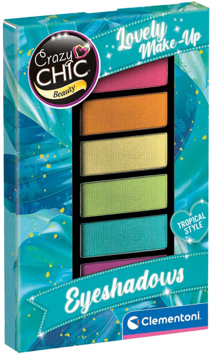 Clementoni - Cazy Chic - Oogschaduw - 6 kleuren - Tropical - vanaf 6 jaar