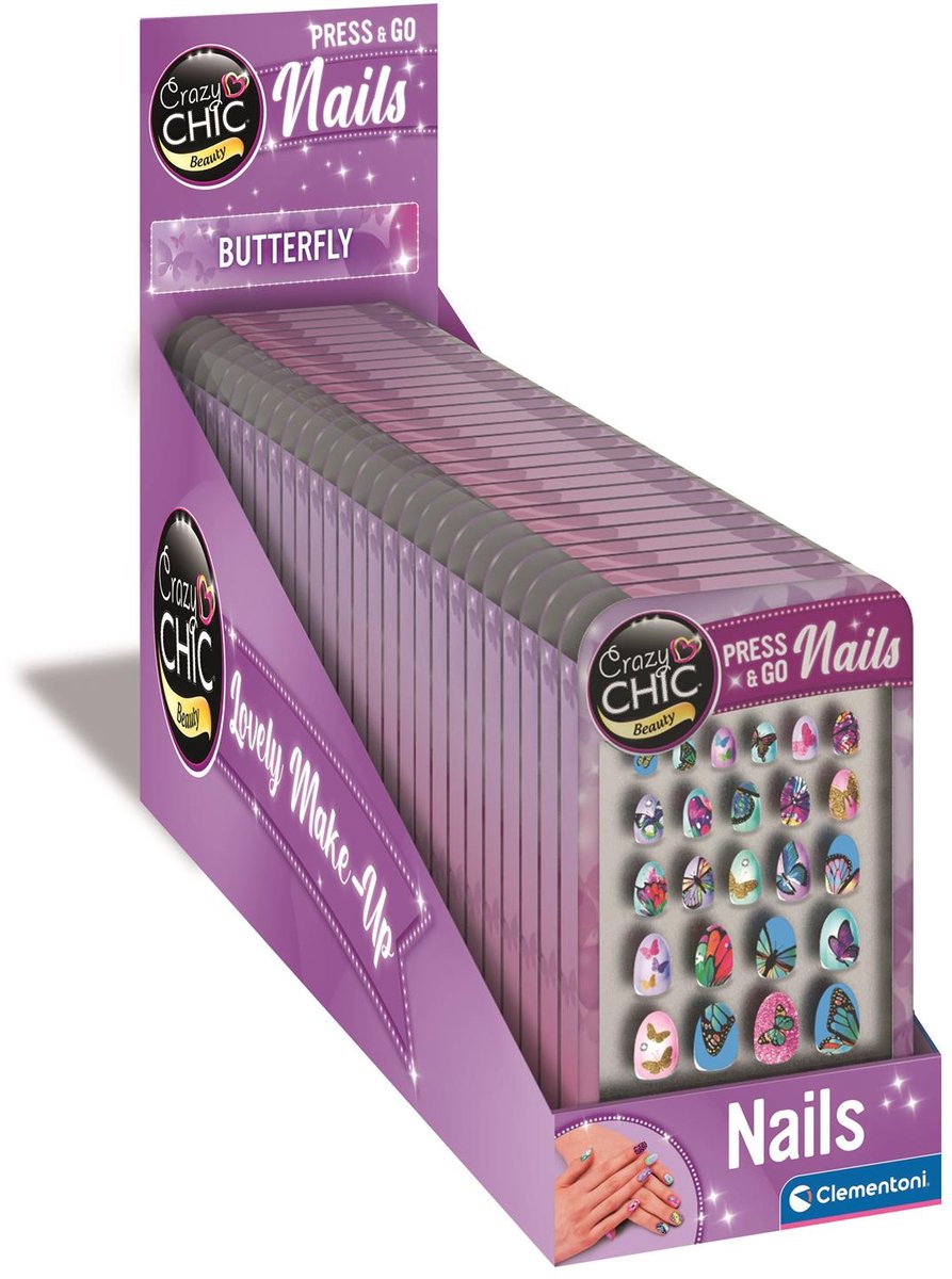   - Cazy Chic - Press & Go Nails - Kunstnagels - Butterfly - vanaf 6 jaar