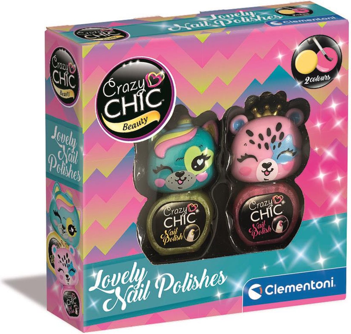   - Crazy Chic - Lovely Nagellak - Set van 2 - Make-up voor kinderen - vanaf 6 jaar
