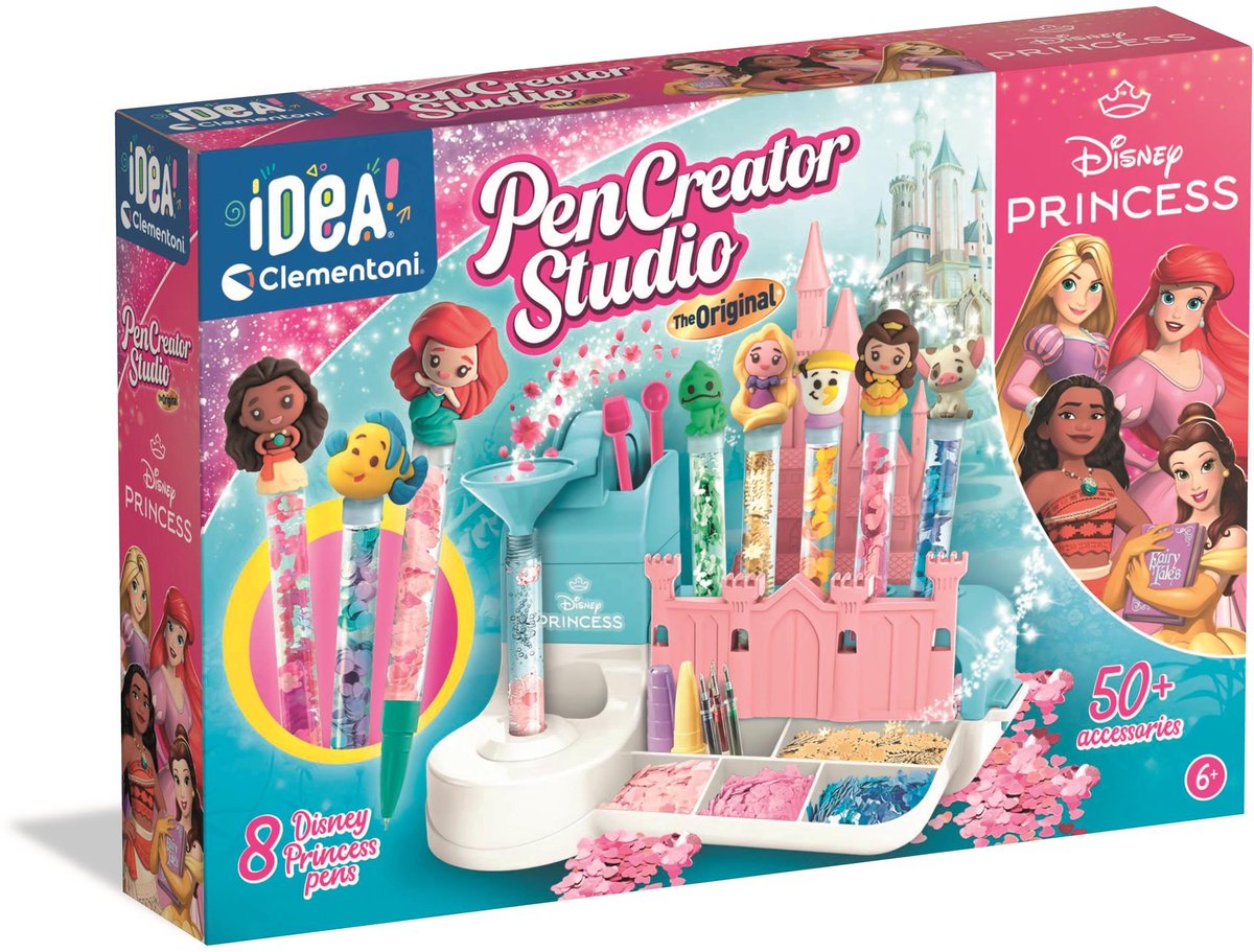 Clementoni - Idea - Pen Creator Studio - Zelf pennen maken - Disney Princess - vanaf 6 jaar