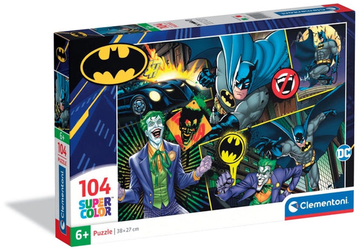 Clementoni - Kinderpuzzel - 104 Stukjes - Batman - Puzzel Vanaf 6 Jaar
