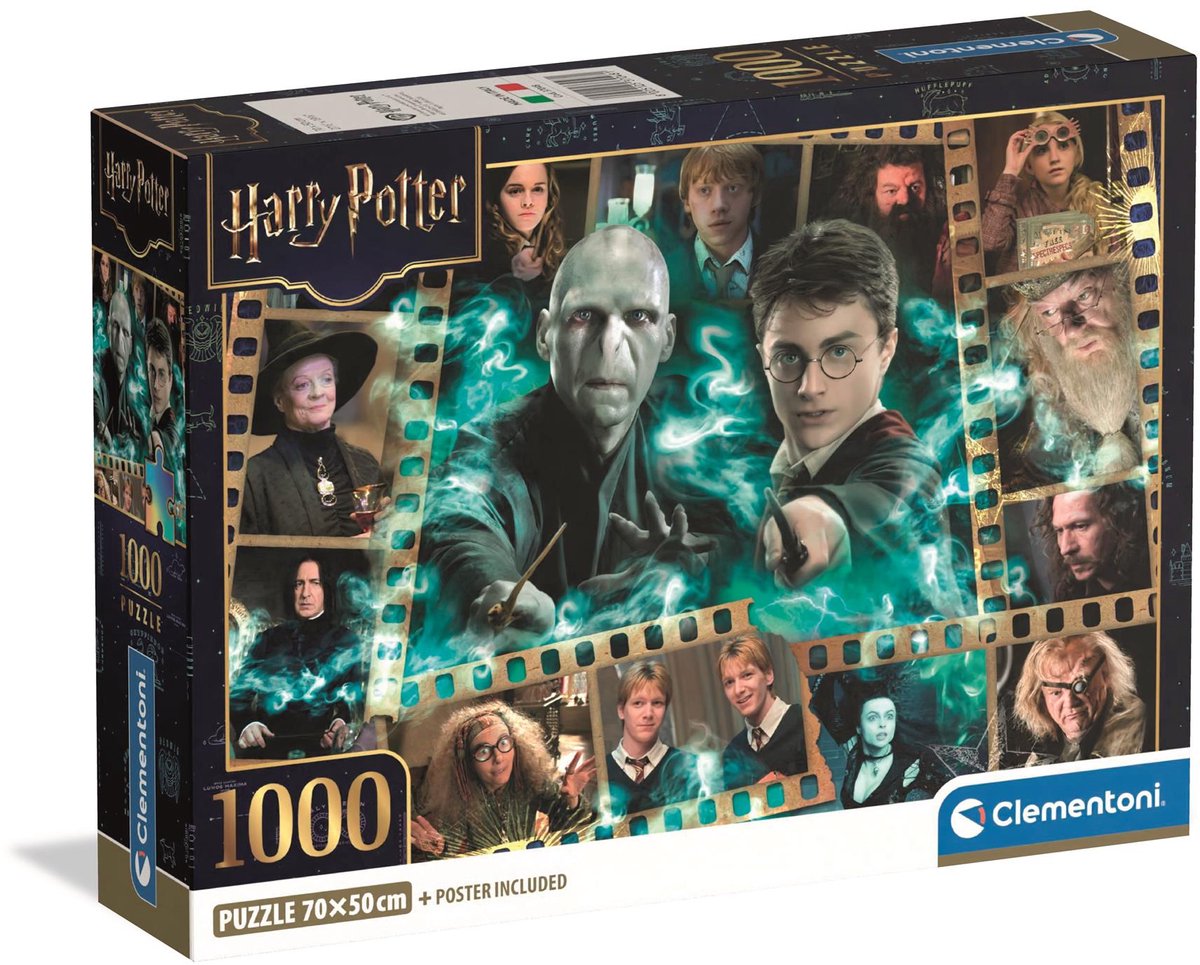 Clementoni - Puzzel - 1000 Stukjes - Harry Potter - Compact Box