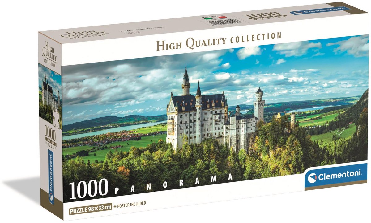 Clementoni - Puzzel - 1000 Stukjes - Neuschwanstein Kasteel - Puzzel Voor Volwassenen - High Quality Collection