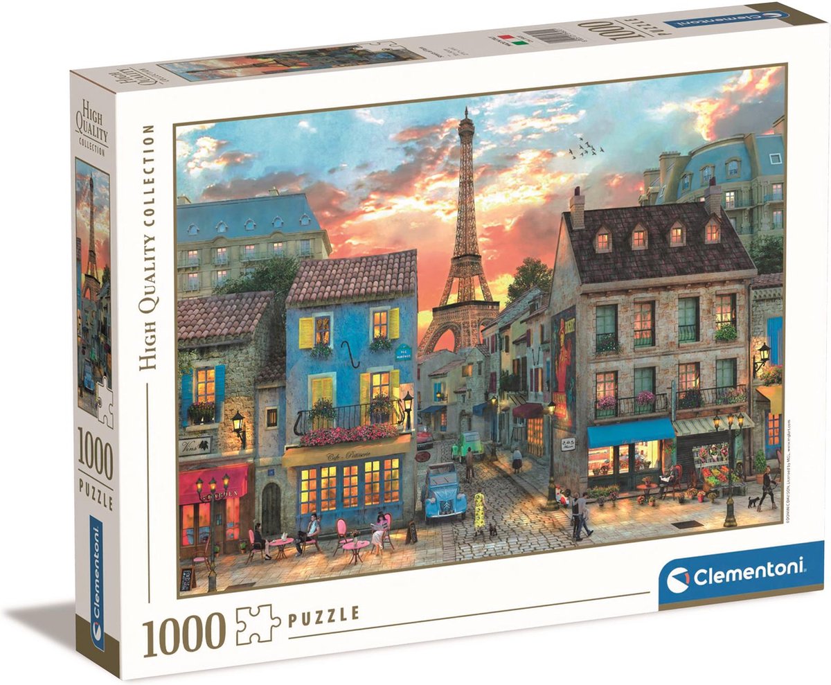 Clementoni - Puzzel - 1000 Stukjes - Straatbeeld van Parijs - Puzzel Voor Volwassenen - High Quality Collection