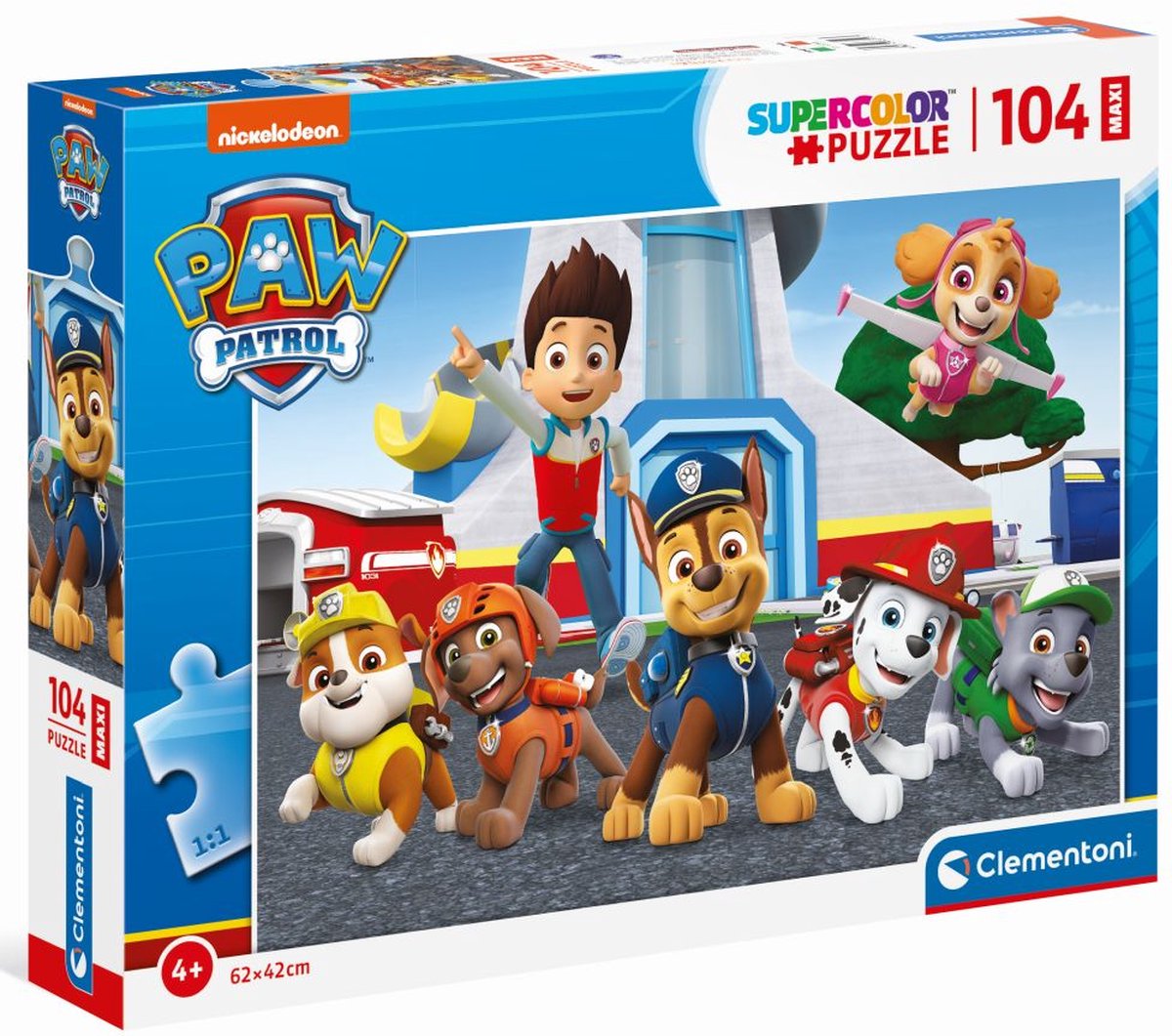 Clementoni - Puzzel - 104 Maxi Stukjes - Paw Patrol - Kinderpuzzel - Vanaf 1 Jaar