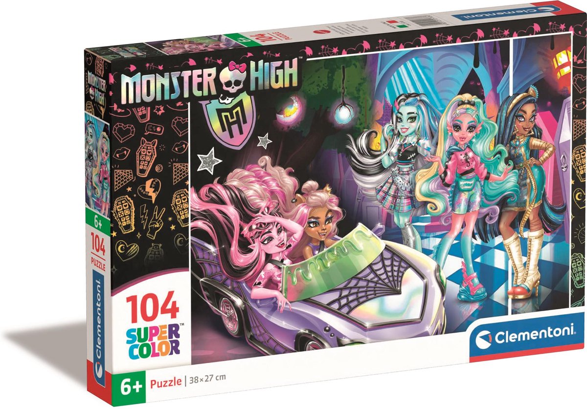 Clementoni - Puzzel - 104 Stukjes - Monster High - Kinderpuzzel - Vanaf 6 Jaar