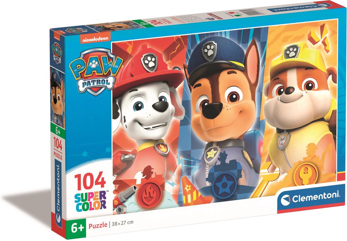 Clementoni - Puzzel - 104 Stukjes - Paw Patrol - Puzzel Voor Kinderen - Supercolor